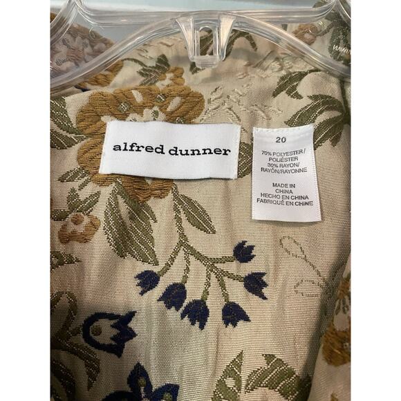 ALFRED DUNNER Tapestry Blazer Jacket Women's 20 Button Up Floral Notch Feminine - Picture 2 of 13